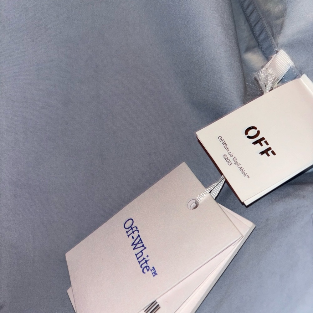Off-White Light Blue Button-Down Shirt - image 5